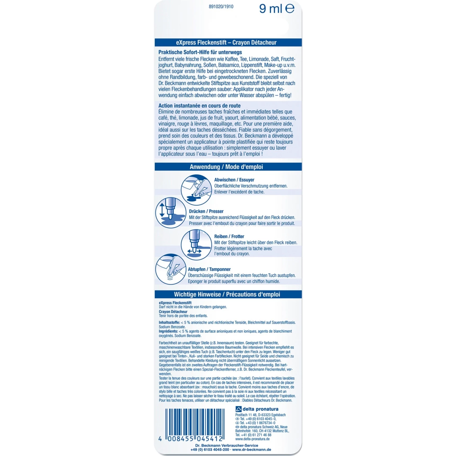 Coupon ✨ Dr.Beckmann Fleckenstift EXpress, 9ml, Reinigungsmittel 🔥 3 Coupon ✨ Dr.Beckmann Fleckenstift EXpress, 9ml, Reinigungsmittel 🔥 – Bild 3