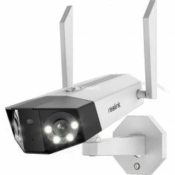 Billig 🛒 Smarte Sicherheit Reolink Duo WiFi, Überwachungskamera (weiß/schwarz, 4 MP, WLAN) ✔️