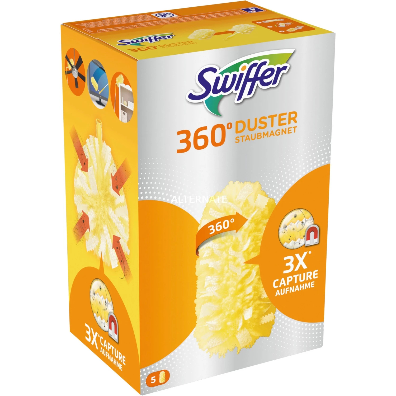 Neu 👍 Bodenwischer Swiffer Staubmagnet 360° Nachfülltücher, 5 Stück, Staubwischer (gelb) 😀 1 Neu 👍 Bodenwischer Swiffer Staubmagnet 360° Nachfülltücher, 5 Stück, Staubwischer (gelb) 😀
