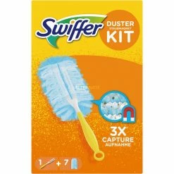 Großhandel 💯 Bodenwischer Swiffer Staubmagnet Starterset (Griff + 7 Tücher), Staubwischer (gelb) 😀