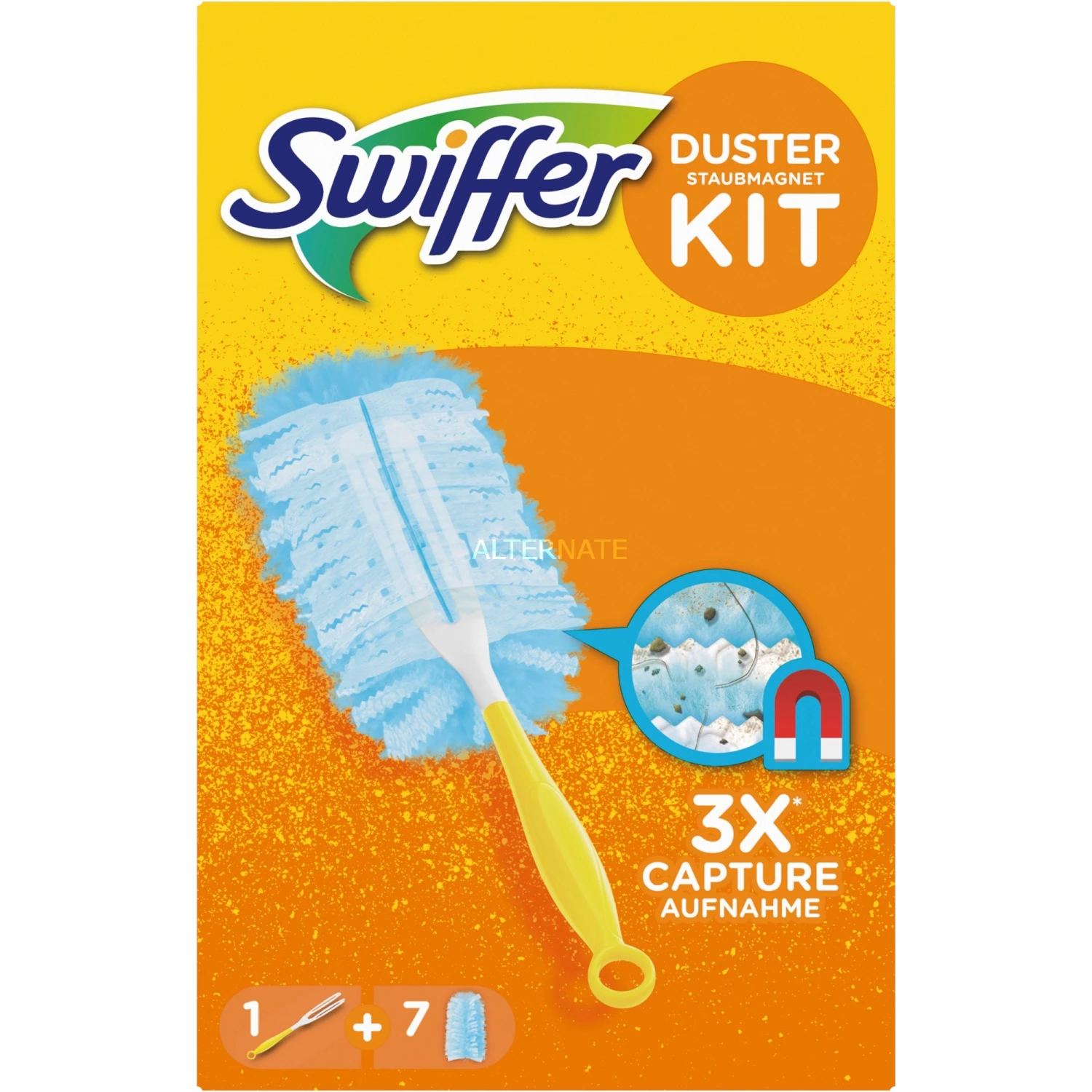 Großhandel 💯 Bodenwischer Swiffer Staubmagnet Starterset (Griff + 7 Tücher), Staubwischer (gelb) 😀 1 Großhandel 💯 Bodenwischer Swiffer Staubmagnet Starterset (Griff + 7 Tücher), Staubwischer (gelb) 😀