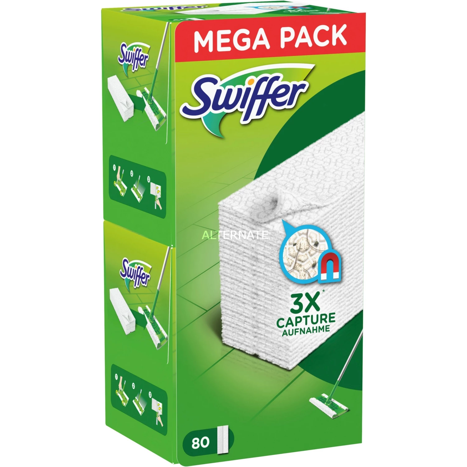 Bester Verkauf ⭐ Swiffer Trockene Bodentücher Nachfüllpackung, 80 Stück, Reinigungstücher (weiß, Für Swiffer Bodenwischer) 🎉