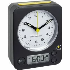 Angebote ✨ Funkwecker TFA Analoger Funk-Wecker Mit Digitaler Alarmeinstellung COMBO (schwarz/gelb) ✨