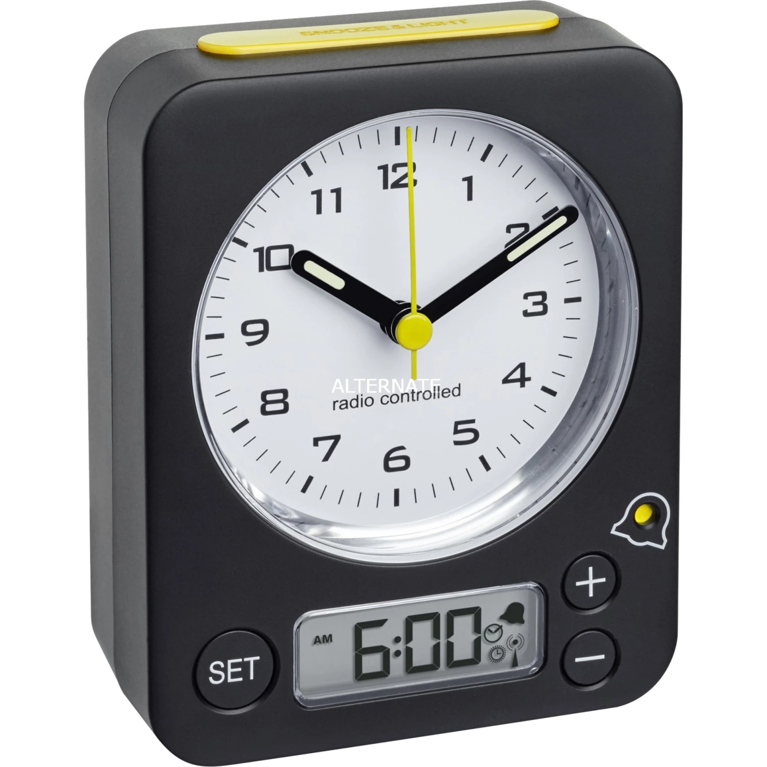 Angebote ✨ Funkwecker TFA Analoger Funk-Wecker Mit Digitaler Alarmeinstellung COMBO (schwarz/gelb) ✨ 1 Angebote ✨ Funkwecker TFA Analoger Funk-Wecker Mit Digitaler Alarmeinstellung COMBO (schwarz/gelb) ✨