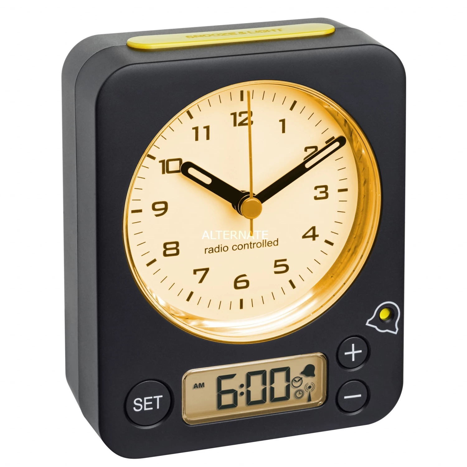 Angebote ✨ Funkwecker TFA Analoger Funk-Wecker Mit Digitaler Alarmeinstellung COMBO (schwarz/gelb) ✨ 2 Angebote ✨ Funkwecker TFA Analoger Funk-Wecker Mit Digitaler Alarmeinstellung COMBO (schwarz/gelb) ✨ – Bild 2