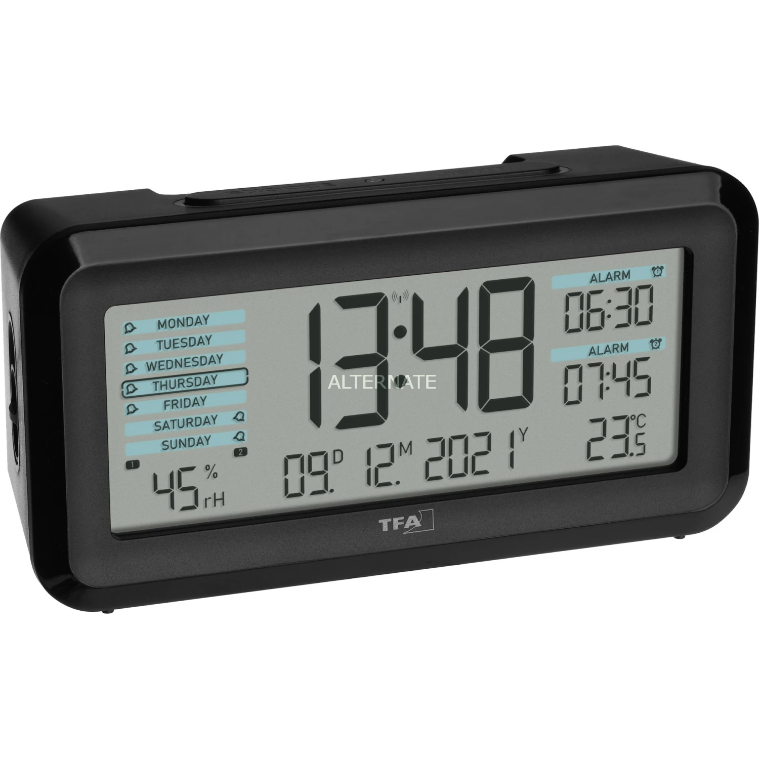 Aktion ✔️ Funkwecker TFA Digitaler Funk-Wecker Mit Raumklima BOXX2 (schwarz) 🤩 1 Aktion ✔️ Funkwecker TFA Digitaler Funk-Wecker Mit Raumklima BOXX2 (schwarz) 🤩
