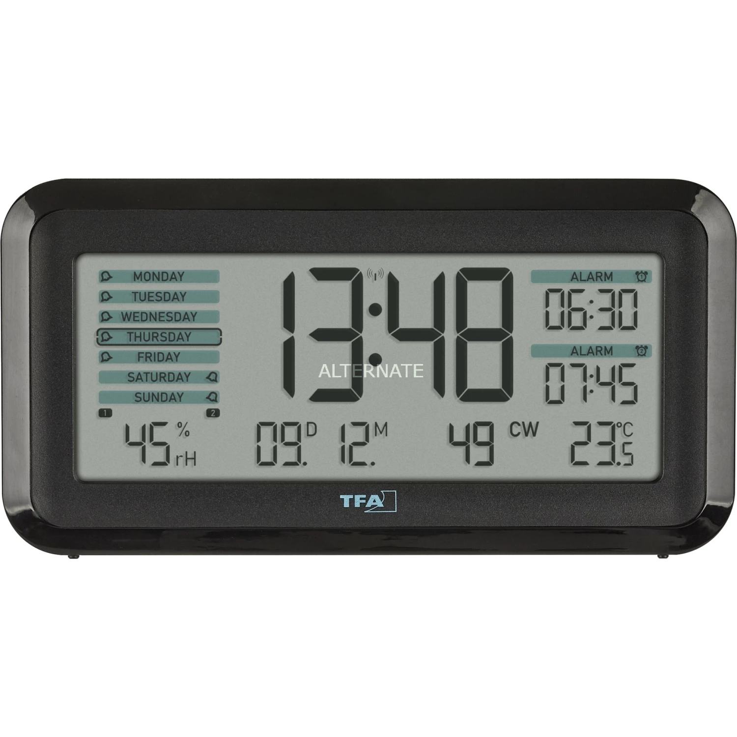 Aktion ✔️ Funkwecker TFA Digitaler Funk-Wecker Mit Raumklima BOXX2 (schwarz) 🤩 3 Aktion ✔️ Funkwecker TFA Digitaler Funk-Wecker Mit Raumklima BOXX2 (schwarz) 🤩 – Bild 3