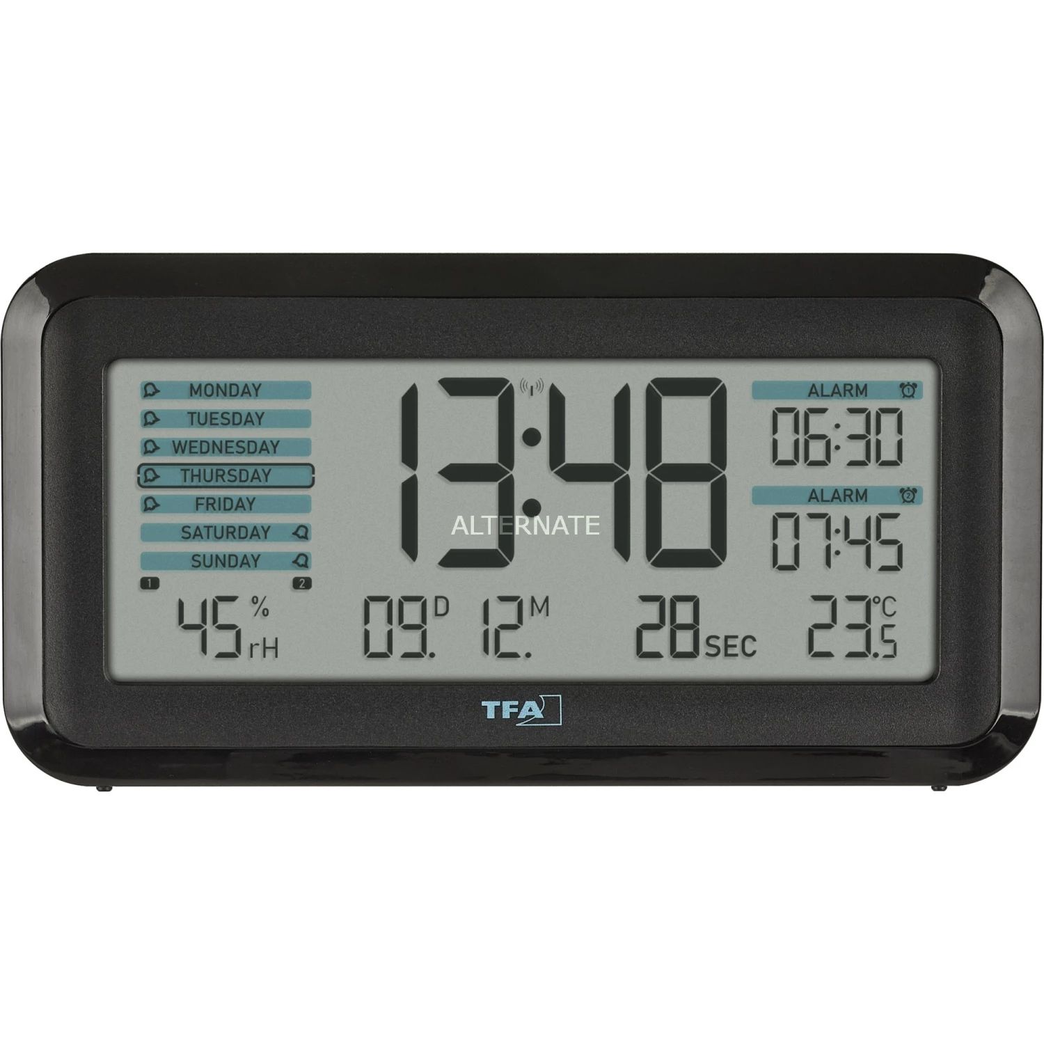 Aktion ✔️ Funkwecker TFA Digitaler Funk-Wecker Mit Raumklima BOXX2 (schwarz) 🤩 4 Aktion ✔️ Funkwecker TFA Digitaler Funk-Wecker Mit Raumklima BOXX2 (schwarz) 🤩 – Bild 4