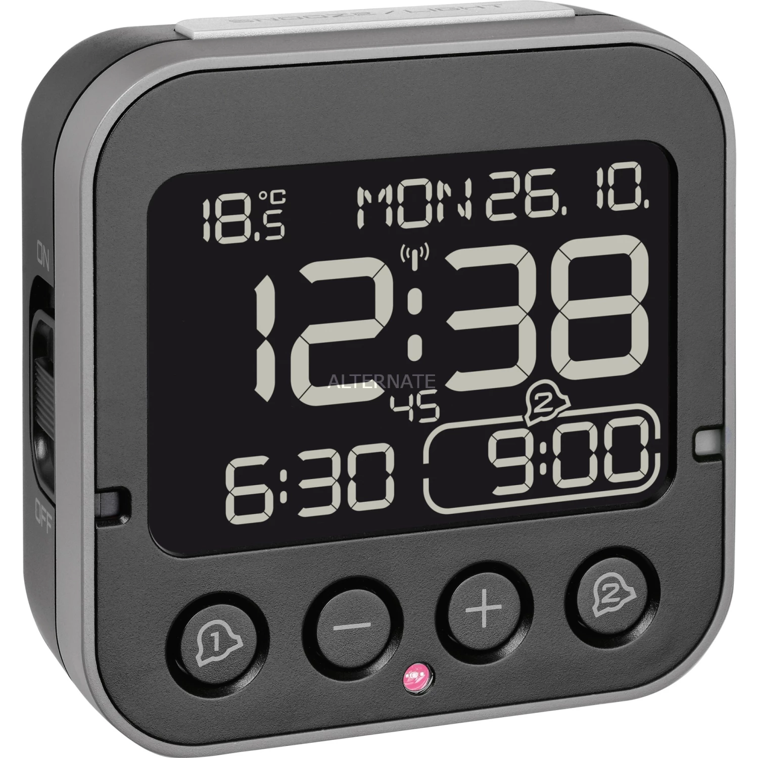 Brandneu 🤩 Funkwecker TFA Digitaler Funk-Wecker Mit Temperatur BINGO 2.0 (schwarz) ✨ 1 Brandneu 🤩 Funkwecker TFA Digitaler Funk-Wecker Mit Temperatur BINGO 2.0 (schwarz) ✨