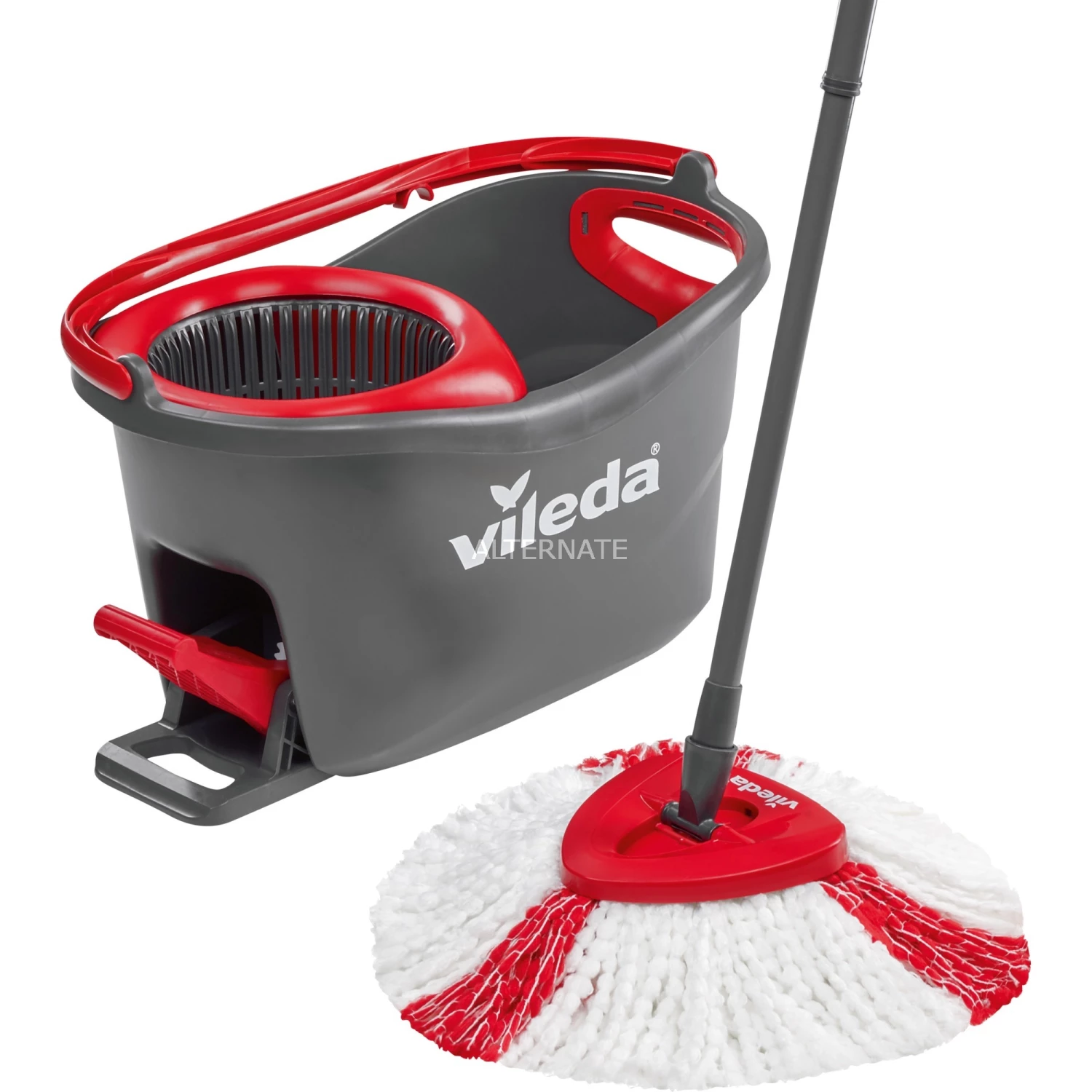 Brandneu 🎁 Vileda Turbo EasyWring & Clean Wischmop Komplettset, Bodenwischer (schwarz/rot, Inkl. Classic Ersatzkopf) 🛒 2 Brandneu 🎁 Vileda Turbo EasyWring & Clean Wischmop Komplettset, Bodenwischer (schwarz/rot, Inkl. Classic Ersatzkopf) 🛒 – Bild 2