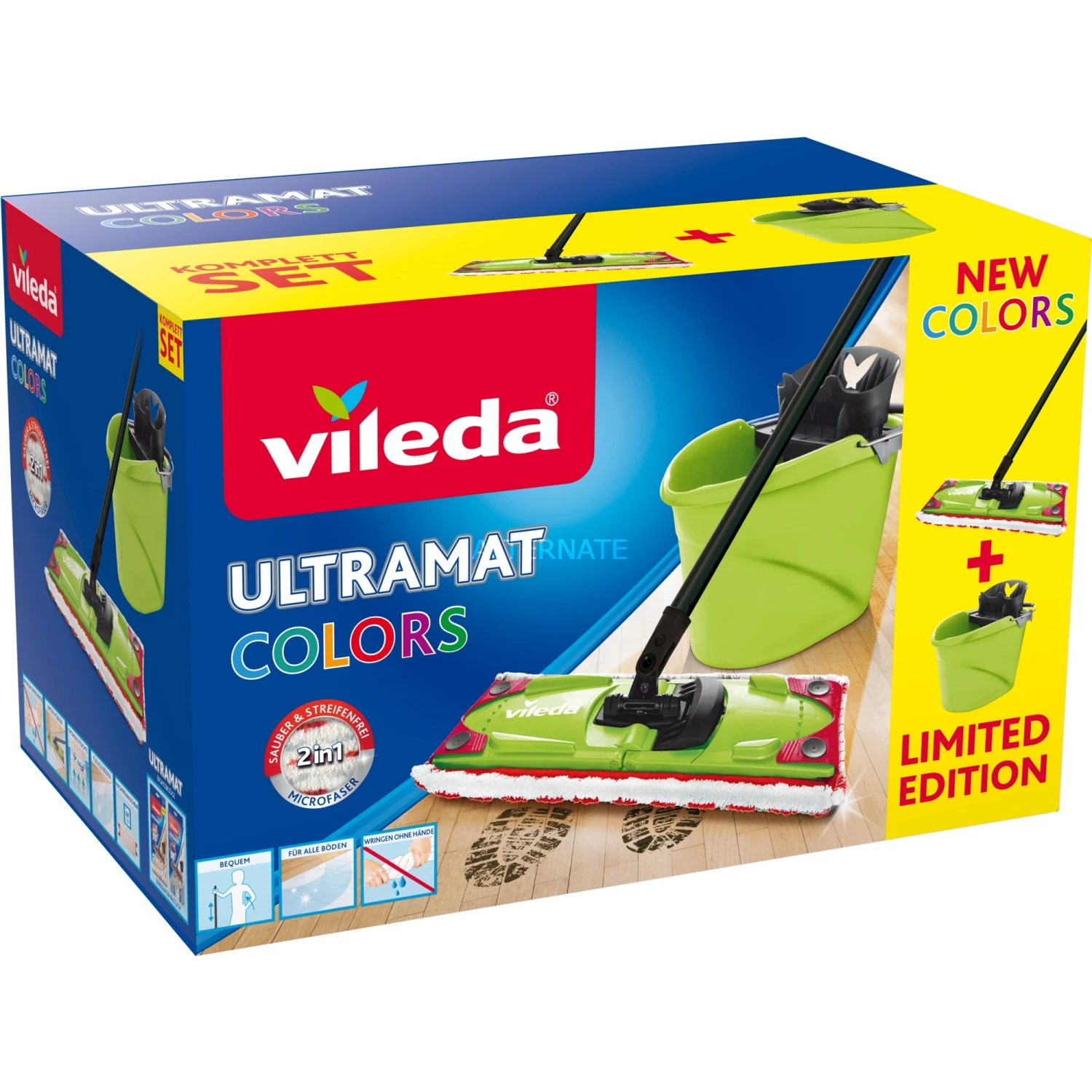 Angebote 🎁 Vileda Wischer Ultramat Colors 2in1 Komplett Set, Bodenwischer (grün/schwarz, Limited Edition) 👏 2 Angebote 🎁 Vileda Wischer Ultramat Colors 2in1 Komplett Set, Bodenwischer (grün/schwarz, Limited Edition) 👏 – Bild 2